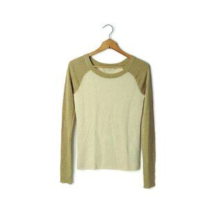Reed Krakoff Merino Wool tan crew neck sweater